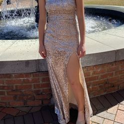 Gold Formal Prom Dress