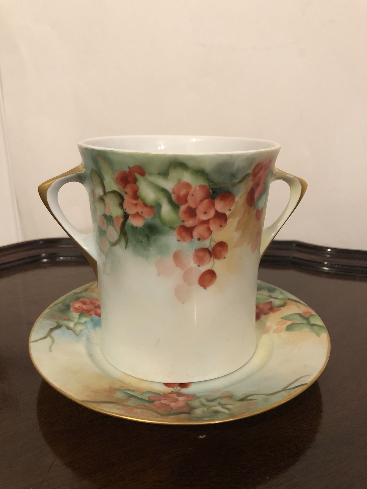 Antique 1860 Hutschenreuther Selb Porcelain Condensed Milk/Jam Container-Bavaria