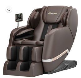 Real Relax Full Body Zero Gravity Shiatsu Recliner Electric Massage Chair, Brown