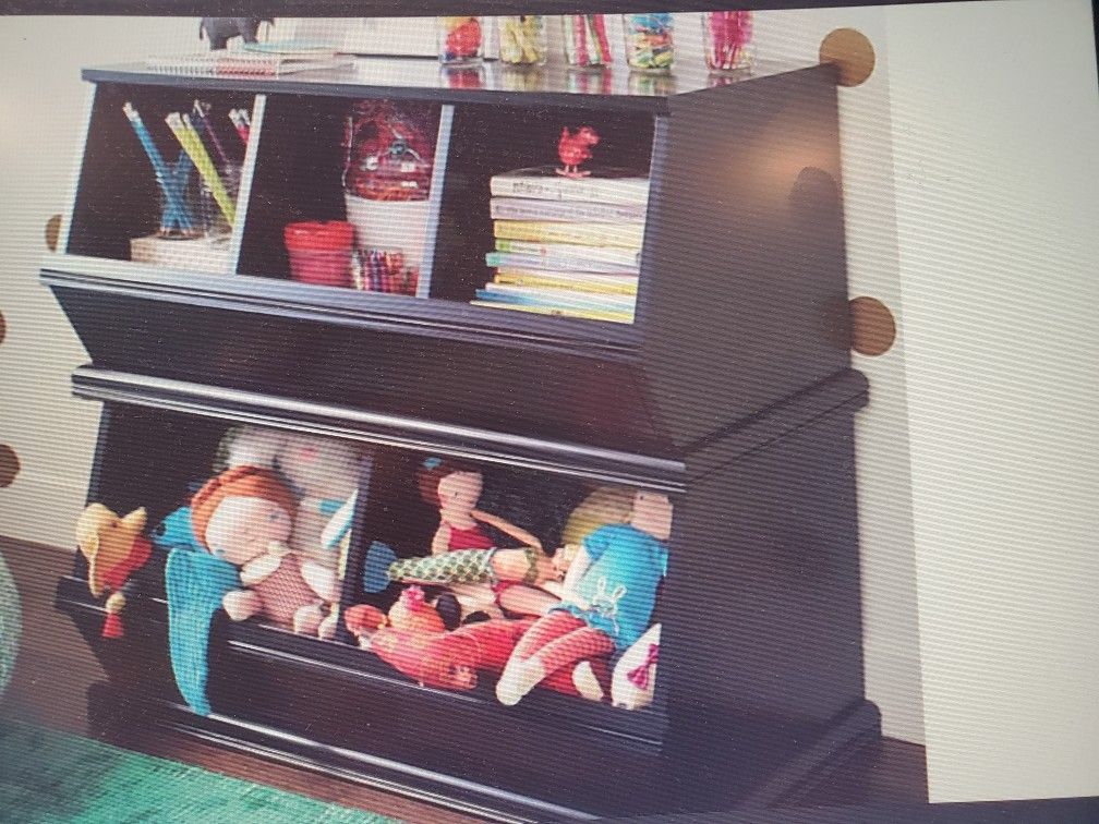 SET of 2 Navy Blue TOY STORAGE BINS from LAND OF NOD for Sale in
