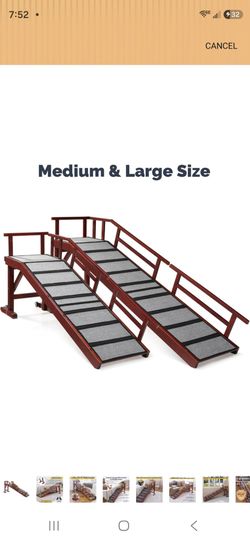 Wooden Dog Ramp with Side Rails