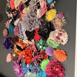 Girls Hair bows and Display Frame for Storage