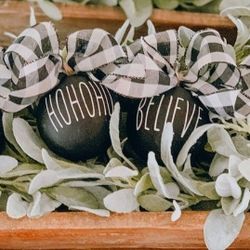 Farmhouse style Christmas Ornaments