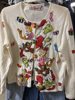 Vintage Dr Seuss Christmas Cardigan 