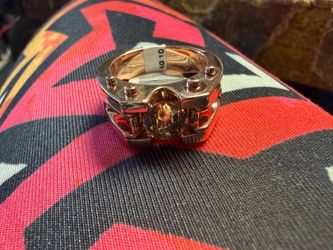 14K ROSE GOLD RING WITH DIAMOND SIZE 8