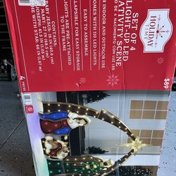 Outside Lighted Nativity Set