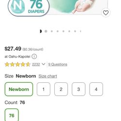 Pure Pampers Diapers Newborn