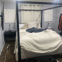 Canopy Bed & Bookshelf Closets