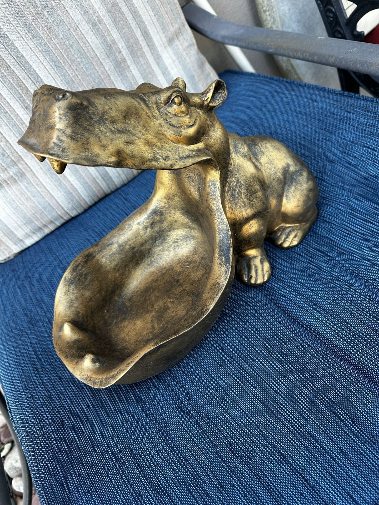 Bronze Hippo Decor