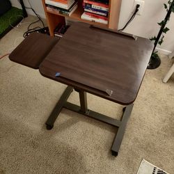 Portable And Height Adjustable Laptop Standing Desk With Swivel Tilt