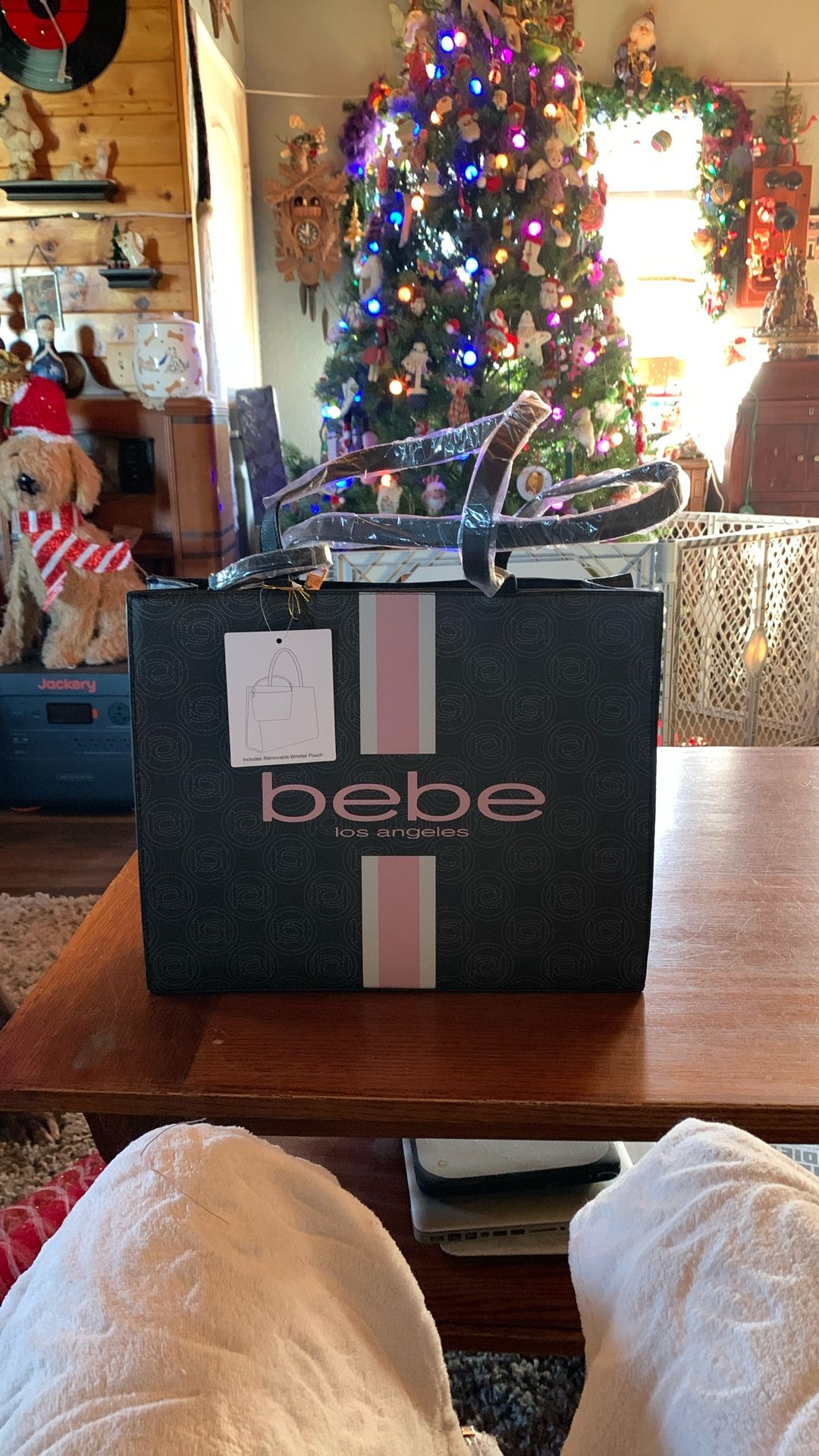 Purse Designer Bebe Large Size With Wristlet NEW