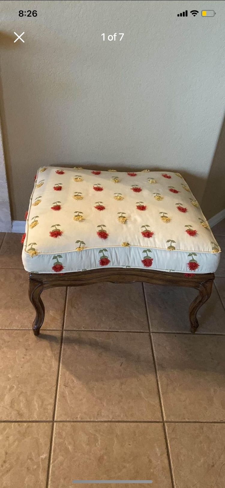 Gorgeous Robb & Stucky  Floral Ottoman 