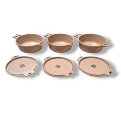 LittonWare Microwave Cookware - Vintage - 2 Cup Bowl w/ Lid - SET of 3 - 39278