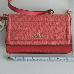  Michael Kors MK Jet Set Small Two Tone Smartphone Crossbody 