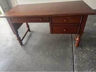 Wooden desk & matching chair