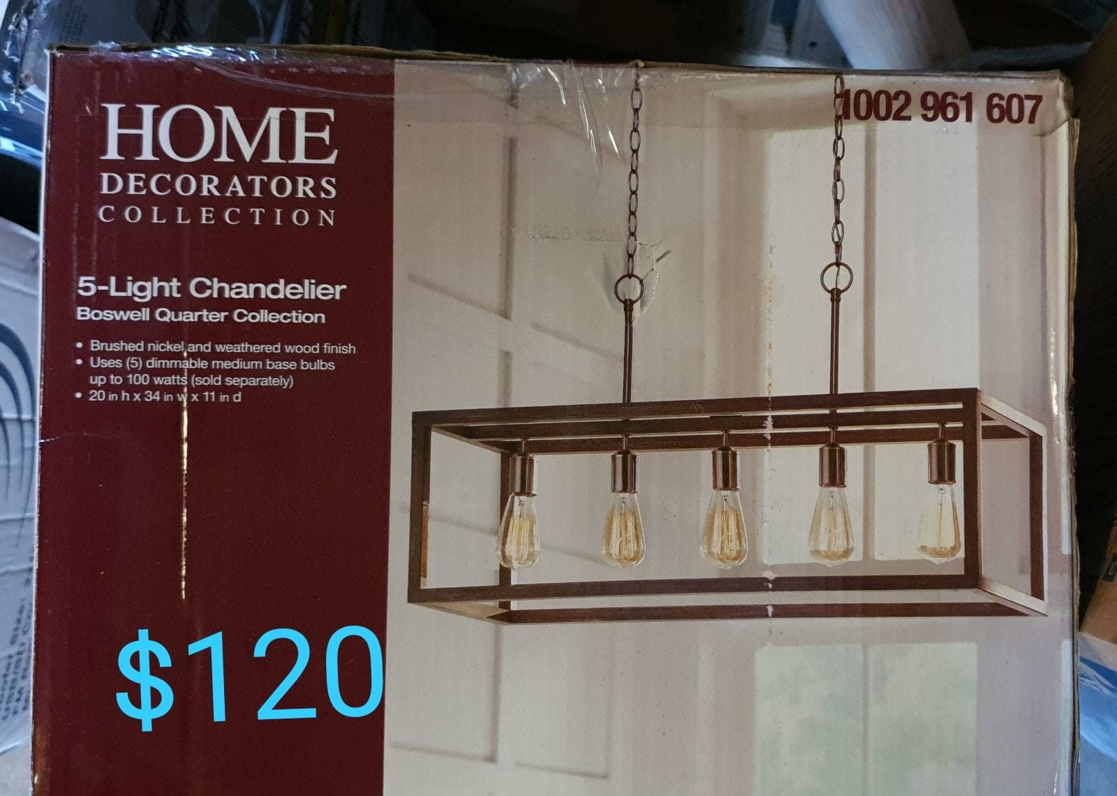 Home 5 light Boswell Chandelier NEW