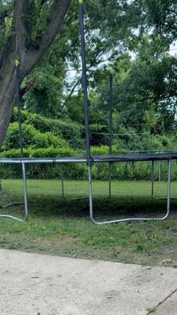 Large Backyard Trampoline with Safety Poles