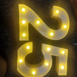 Light Up Number 25 Or 52