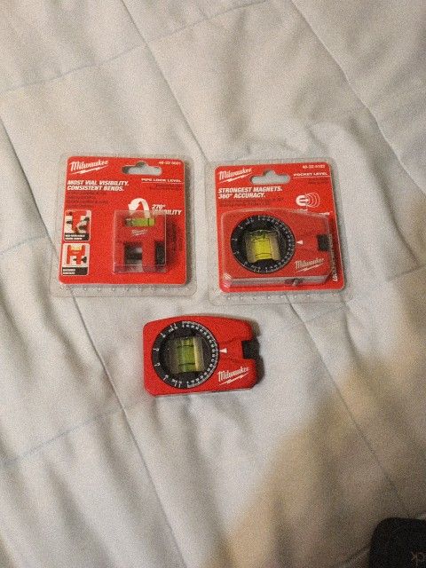 Two Pocket Level 48-22-5102 and One pipa Lock Level 48-22-5001 , Magnetic , $35 All , Firm Price