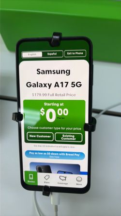 Samsung galaxy a17 $0 when you bring your number