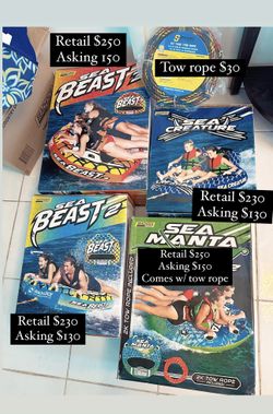 Seachoice Sea Beast Deck Tube, Reinforced Towing System, Foam Handles Boat