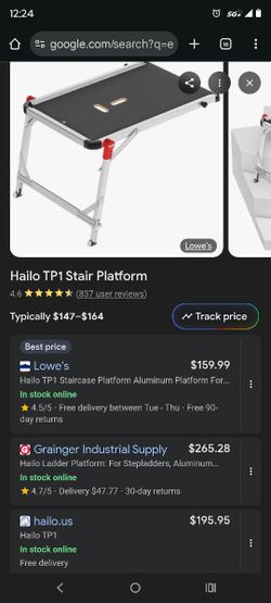 Extended Platform For Stairs $30