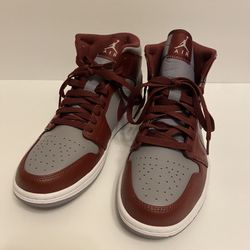 Men's 1 Mid Cherrywood Red/White (DQ8426 615)