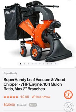 Super handy leaf vacuum and Chipper NEW