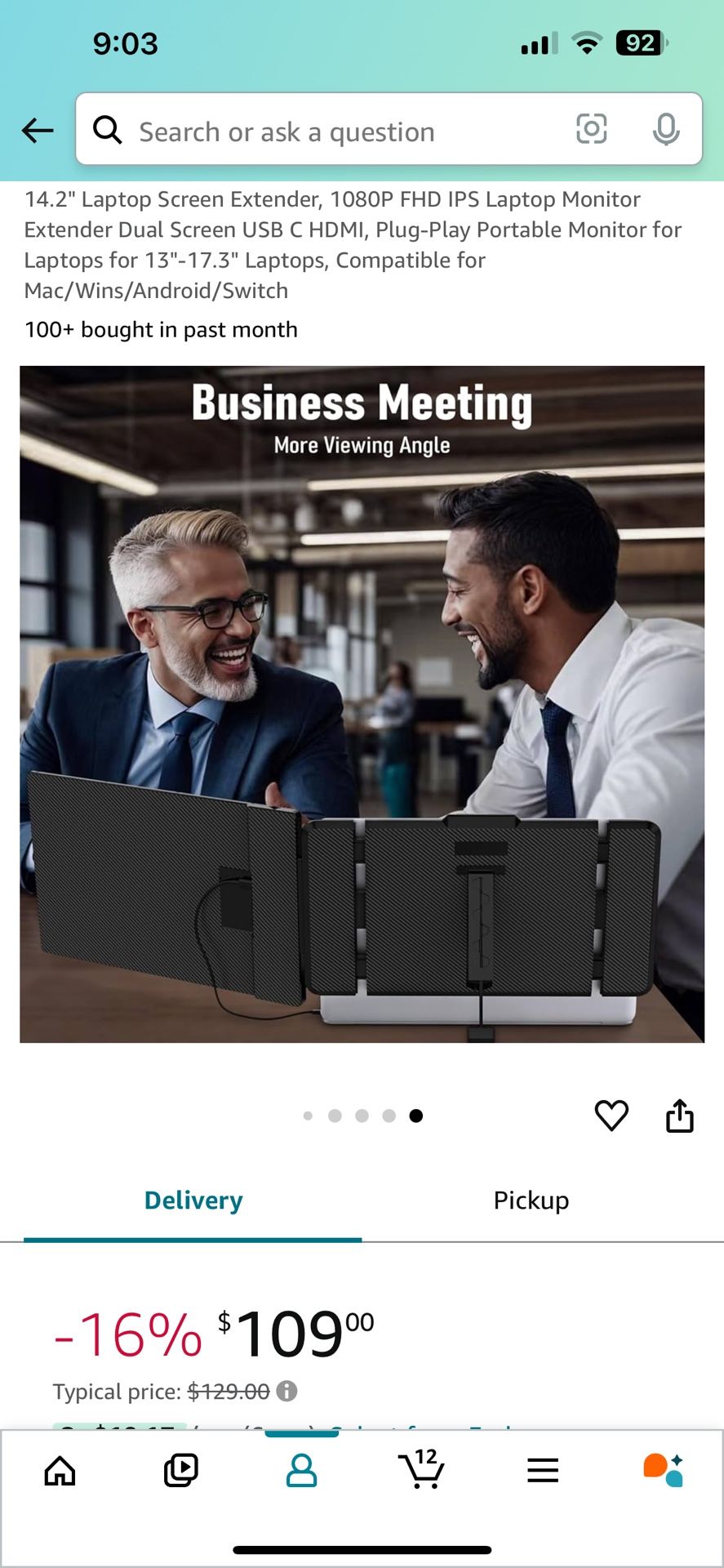14.2 Inch Portable Screen Laptop Extender