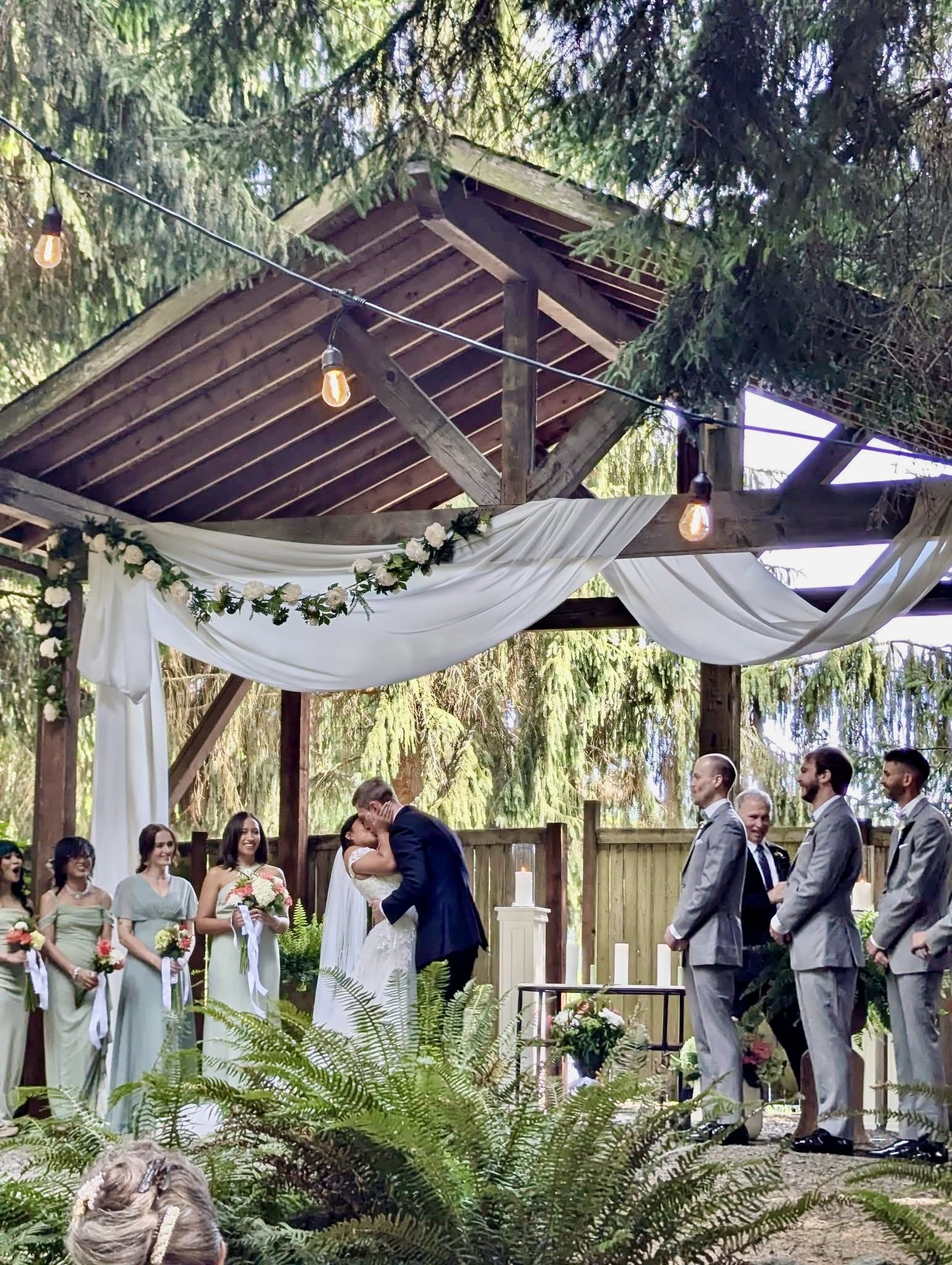 EX Long Fabric and Floral Wedding Swag