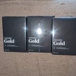 3 X Commodity Gold Expressive Unisex Perfume/Cologne 1 oz Each RV $225