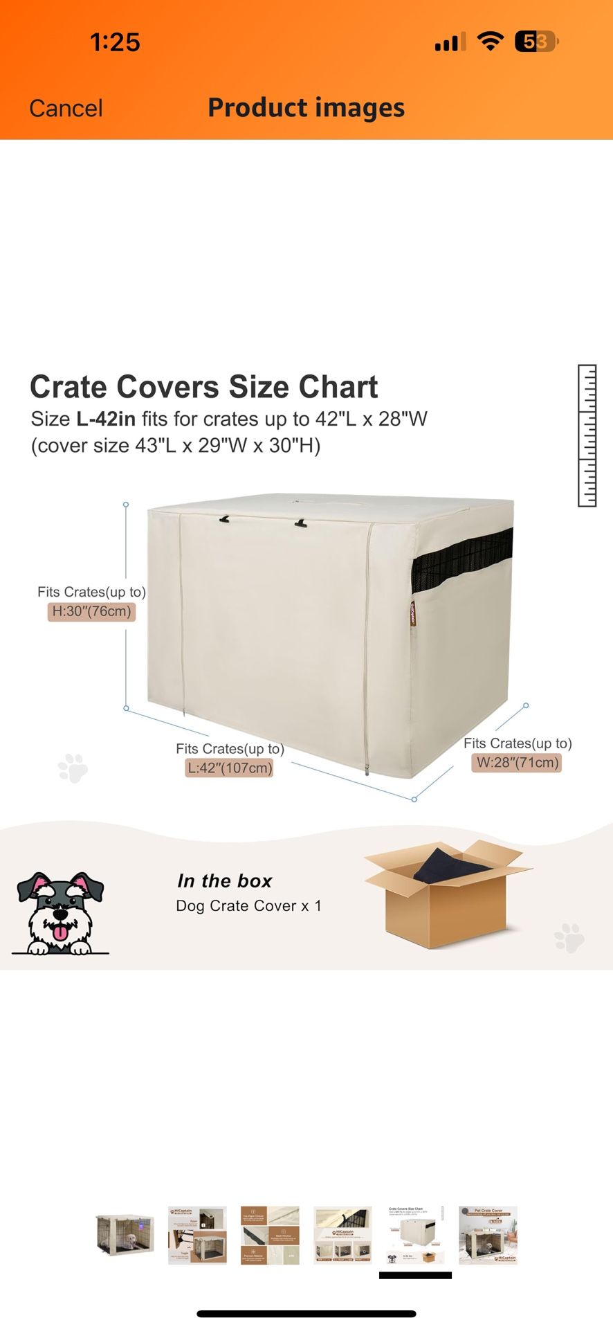 XL Pet Crate Cover