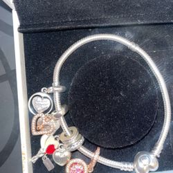 Pandora bracelet With 5 Charms 