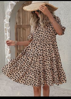 Women’s Leopard Print Dress Size L