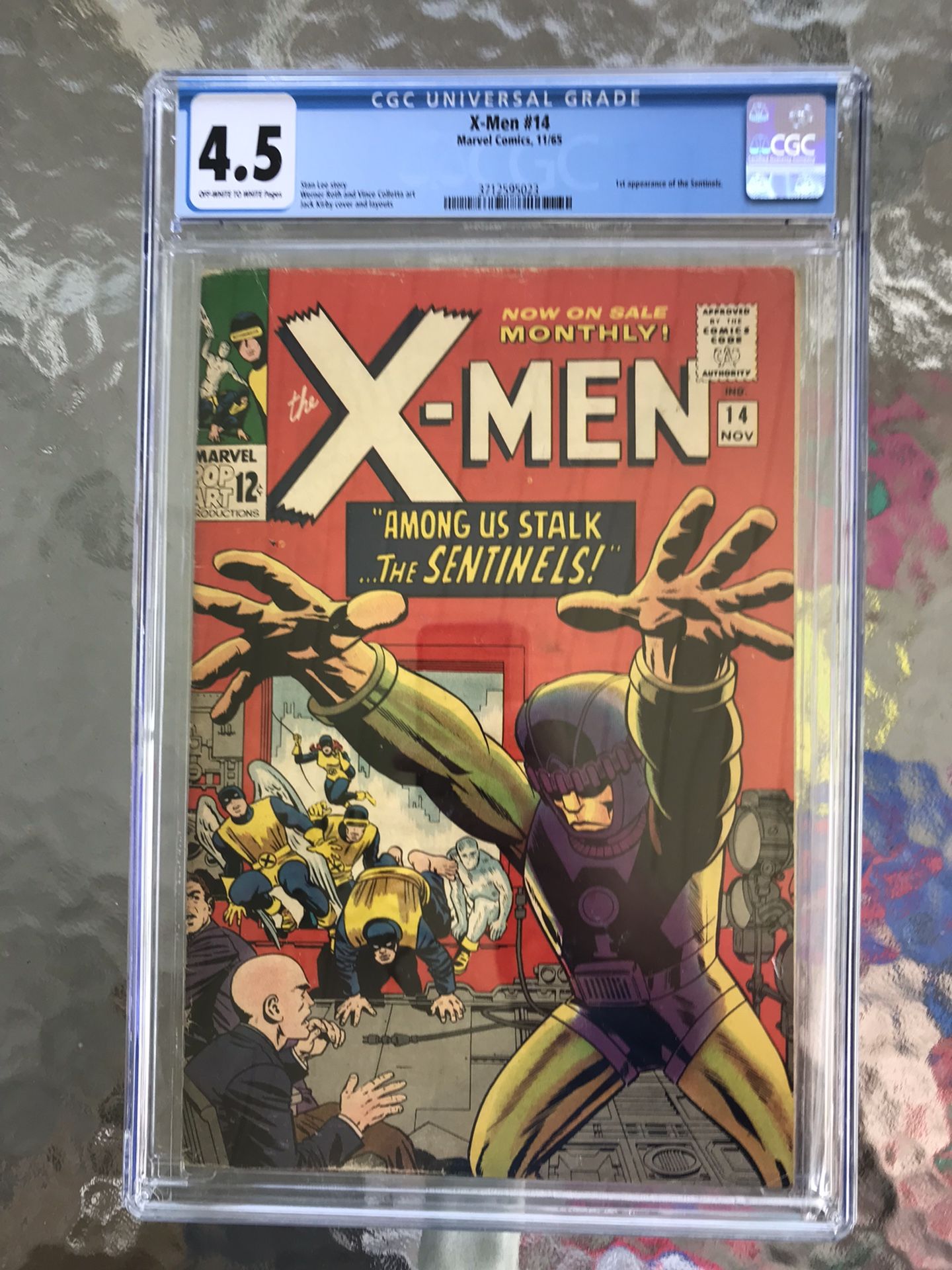 X-Men #14 (1965) CGC 4.5 — O/w to White; 1st Sentinels; Stan Lee & Jack Kirby