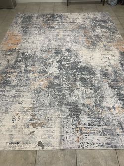 Abstract style 9x12 washable area rug