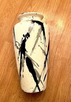 White Black Grey Vase