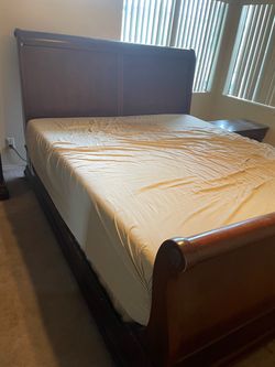 Wood Sleigh Bed Frame California king