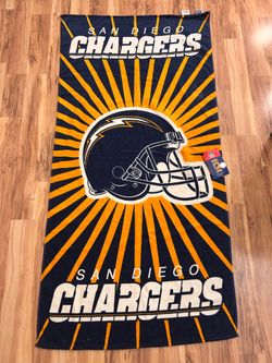 NOS Vintage 1999 San Diego Chargers beach towel with tags