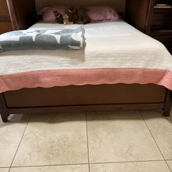 Bed Frame Wooden Boards On The Inside And Mattress