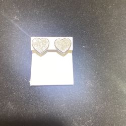 Diamond Heart Studs