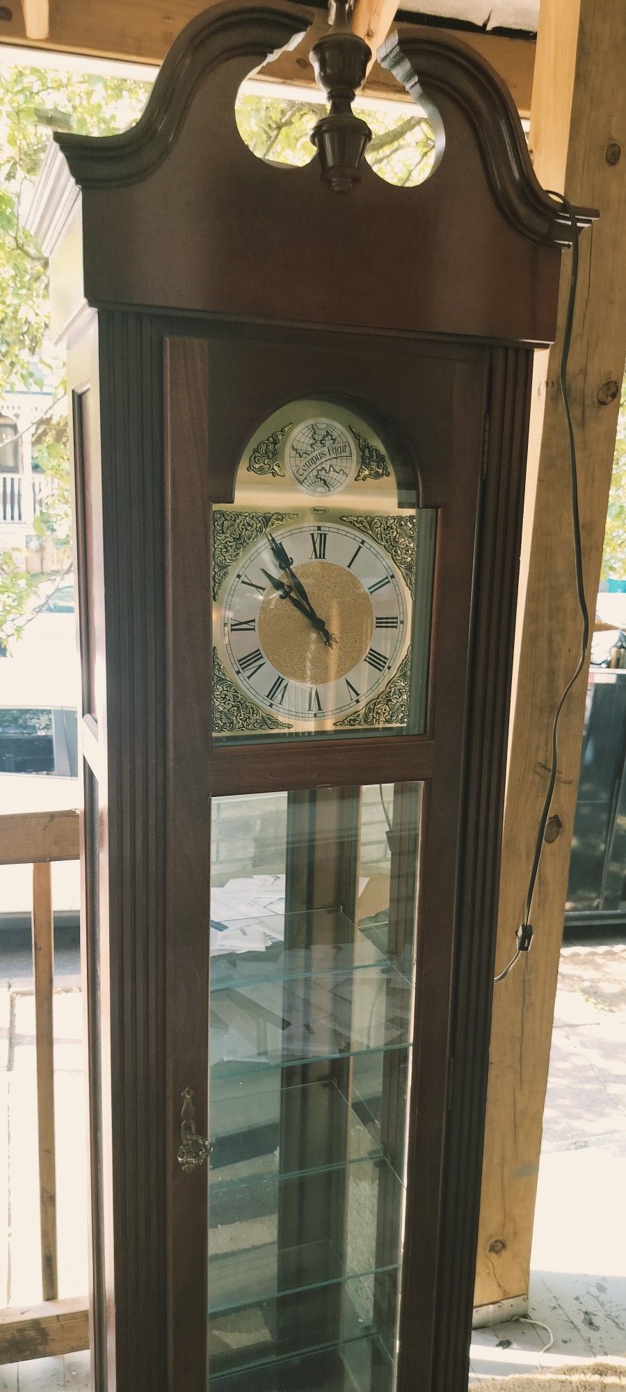 Antique Floor Clock With Glass