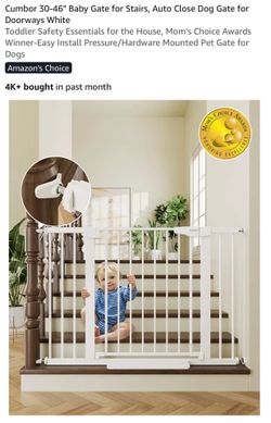 Brand New Cumbor Auto-Close Safety Gate – $45