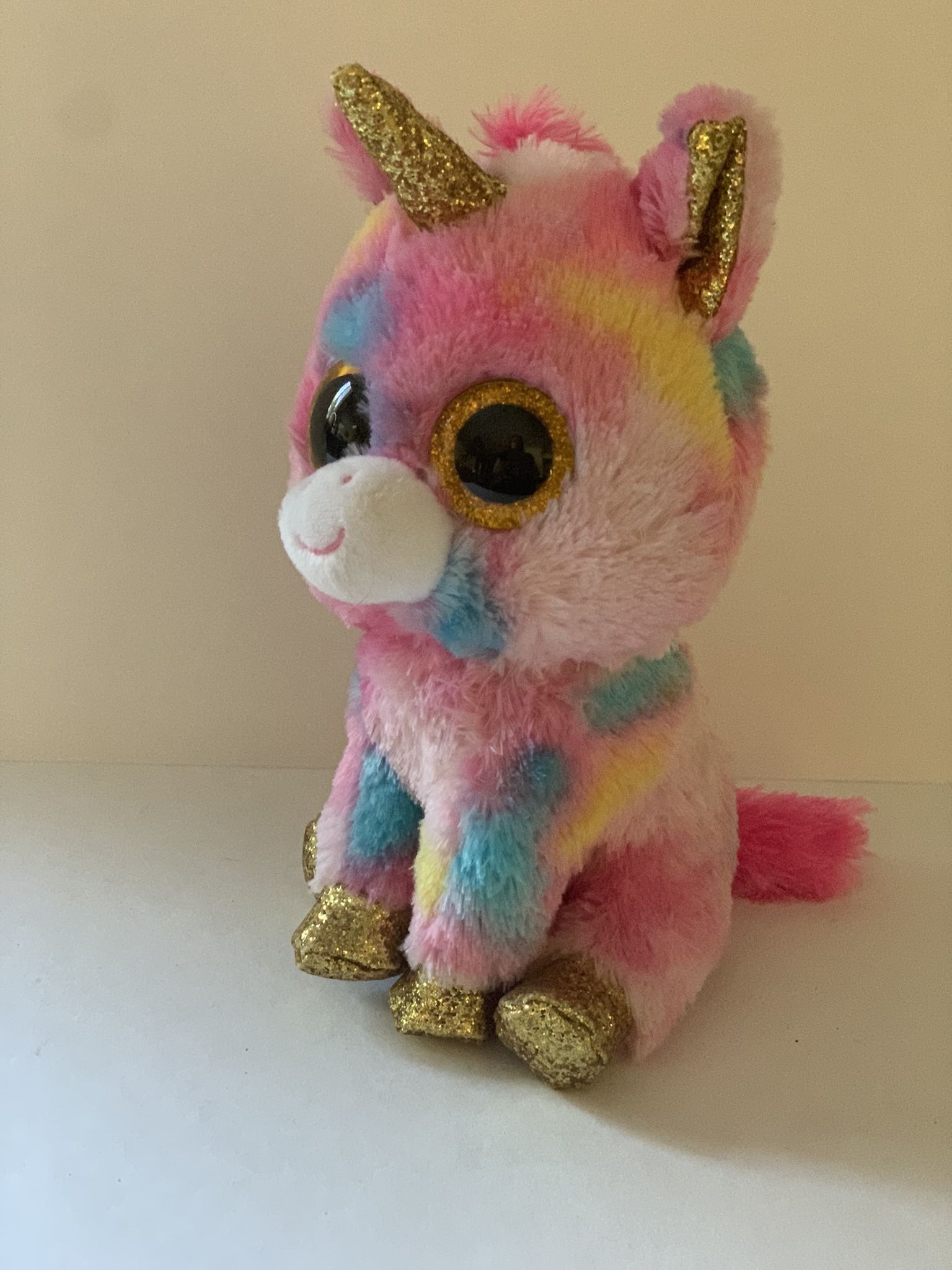 TY Beanie Boos Fantasia Unicorn Plush Stuffed Animal Toy 7” tall