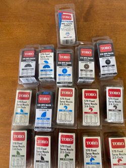 Selling several new different types of TORO sprinkler heads $5 each