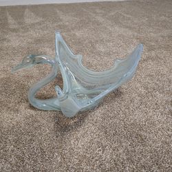 Vintage Glass Swan 