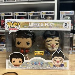 EXCLUSIVE 2-PACK Luffy Foxy Funko Pop One Piece Animation Anime Manga Hot Topic