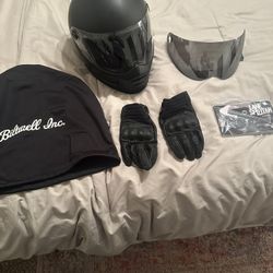 Biltwell Lane Splitter Motorcycle Helmet Size Medium