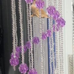 Purple And Clear Plastic Chimes