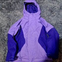 Girls XS The North Face Purple Hooded Jacket 